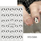 Autocollant réaliste de Nail Art Jelly Bean Little Monster Eyes