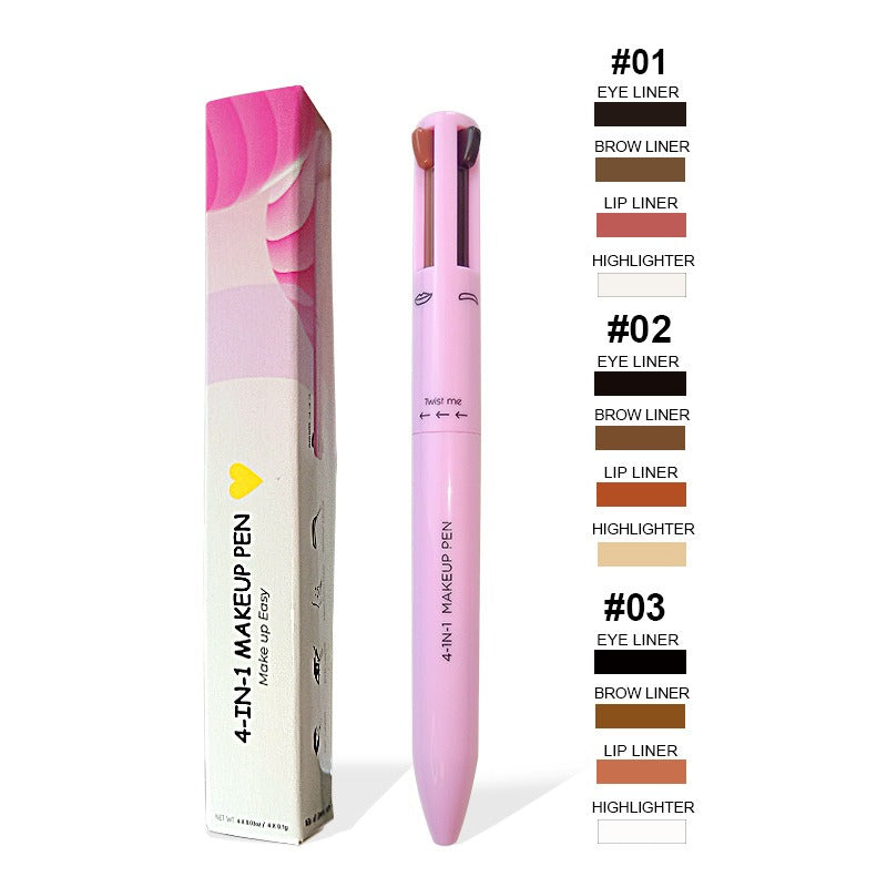 Crayon 4 en 1 pour sourcils – Waterproof, longue tenue, eyeliner, surligneur