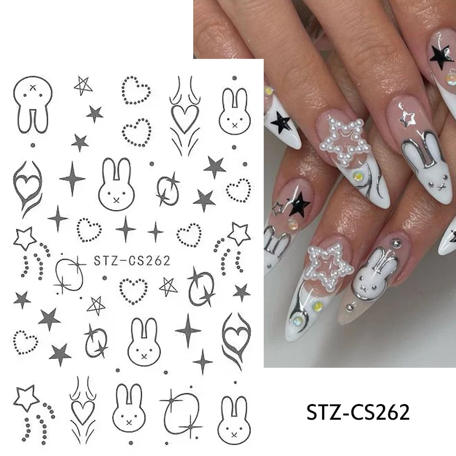 Autocollant réaliste de Nail Art Jelly Bean Little Monster Eyes