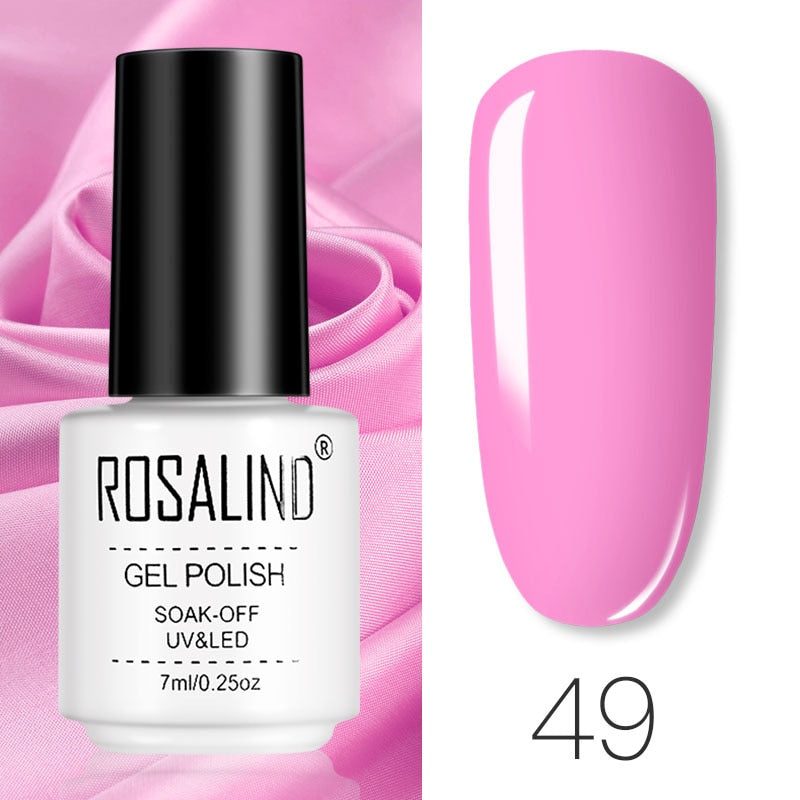 Set de Vernis Gel ROSALIND – Manucure Semi-Permanente, Top Coat UV LED