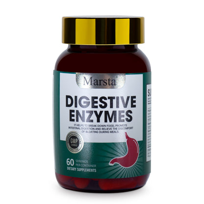 Capsules d'enzymes digestives et de probiotiques