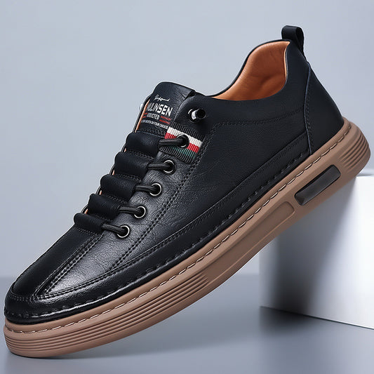 Chaussures homme tendance – Casual, respirantes, cuir souple, style skate.