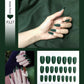 Faux ongles – Stiletto longs, transparents, mat, complets, avec colle