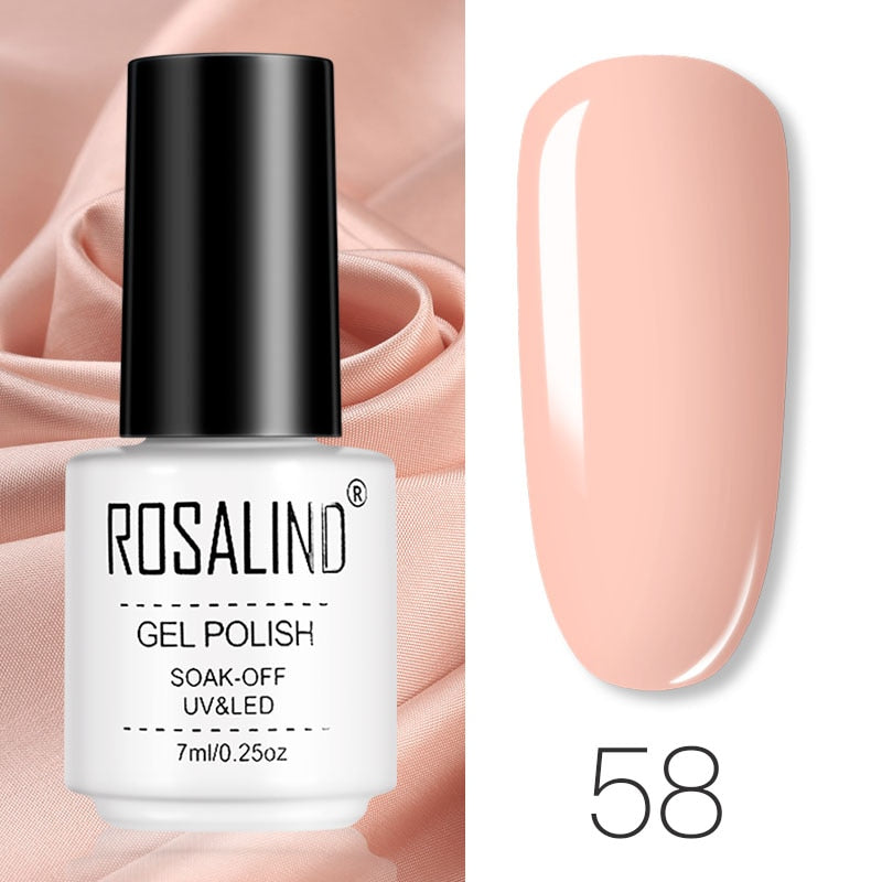 Set de Vernis Gel ROSALIND – Manucure Semi-Permanente, Top Coat UV LED