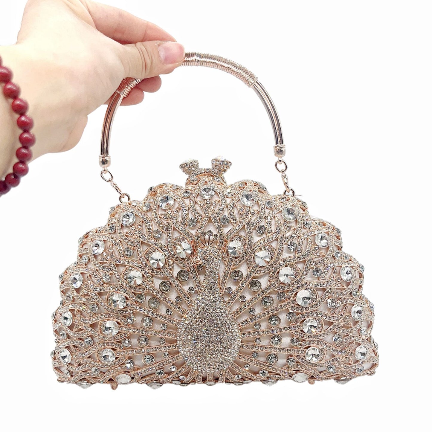 Sac Banquet Femme – Diamant Paon, Luxe & Porté Croisé