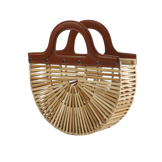 Sac Femme Tissé – Bambou, Tendance & Style Plage