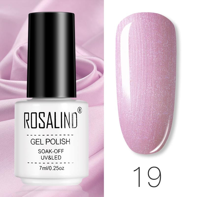 Set de Vernis Gel ROSALIND – Manucure Semi-Permanente, Top Coat UV LED