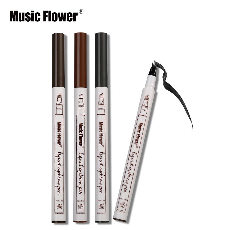 Stylo sourcils liquide Music Flower – 3 couleurs, waterproof, tatouage longue durée.