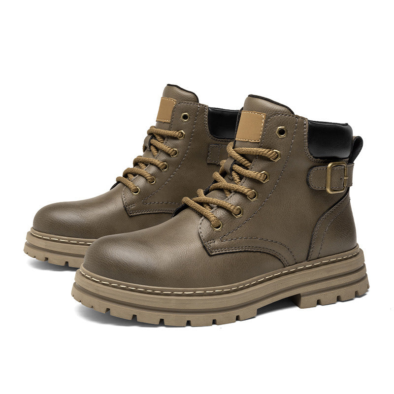 Bottes Martin Rétro Hautes – Style Workwear Automne-Hiver