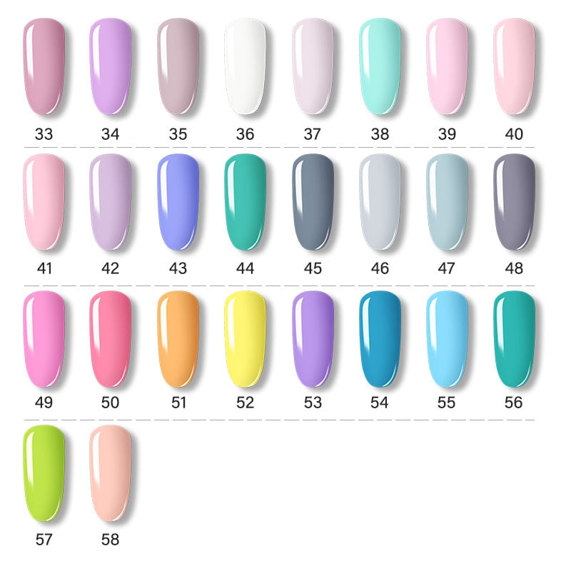 Set de Vernis Gel ROSALIND – Manucure Semi-Permanente, Top Coat UV LED