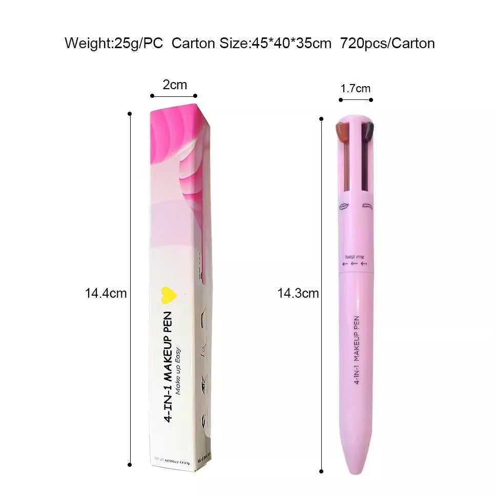 Crayon 4 en 1 pour sourcils – Waterproof, longue tenue, eyeliner, surligneur