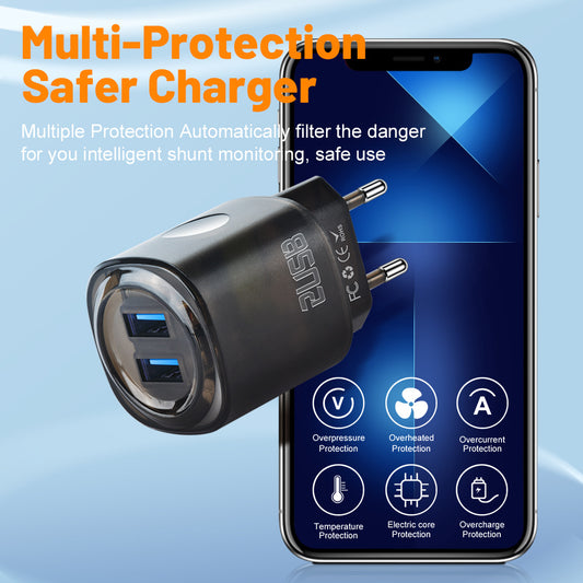 Chargeur de téléphone portable USB 2 ports 2,4A