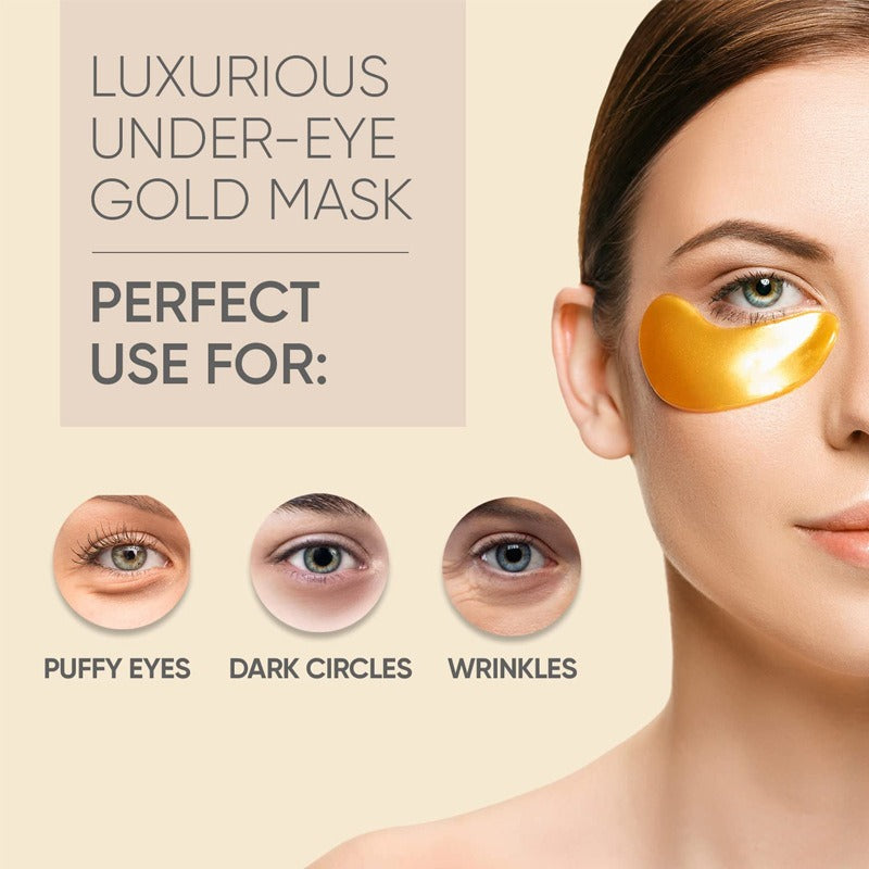 Masque yeux or – Anti-poches, anti-ridules, hydratant.