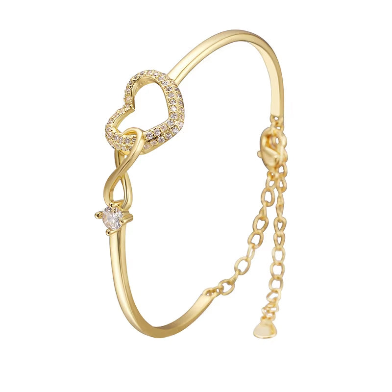 Bracelet Cœur Infini 2025 – Cadeau Élégant pour Fille