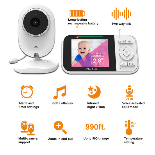 Baby Monitor 2.8 pouces – Dispositif de Surveillance pour Bébé