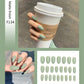 Faux ongles – Stiletto longs, transparents, mat, complets, avec colle