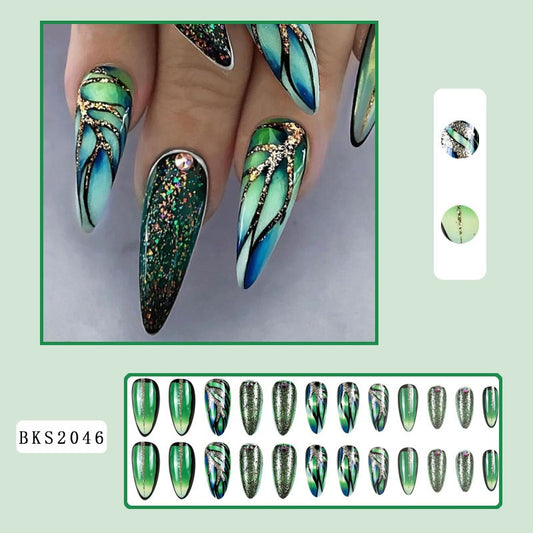 Faux ongles de longueur moyenne Patch Ins Style Hot Girl