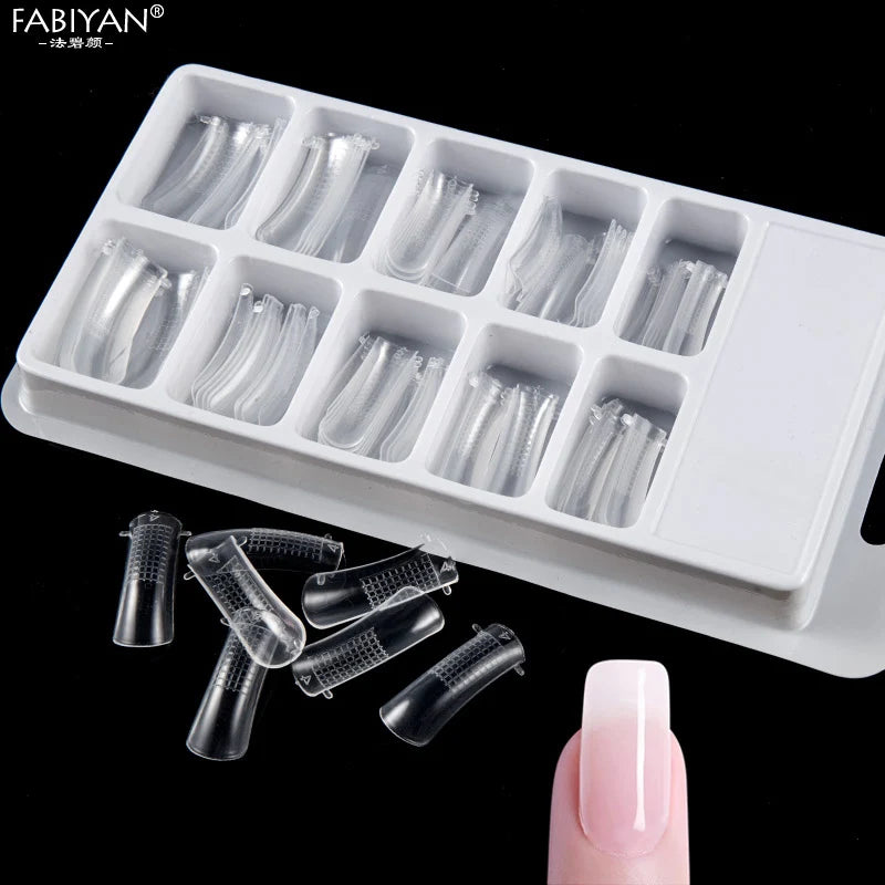 5pcs Guide Extensions C Courbes pour Nail Art Métal Réutilisable