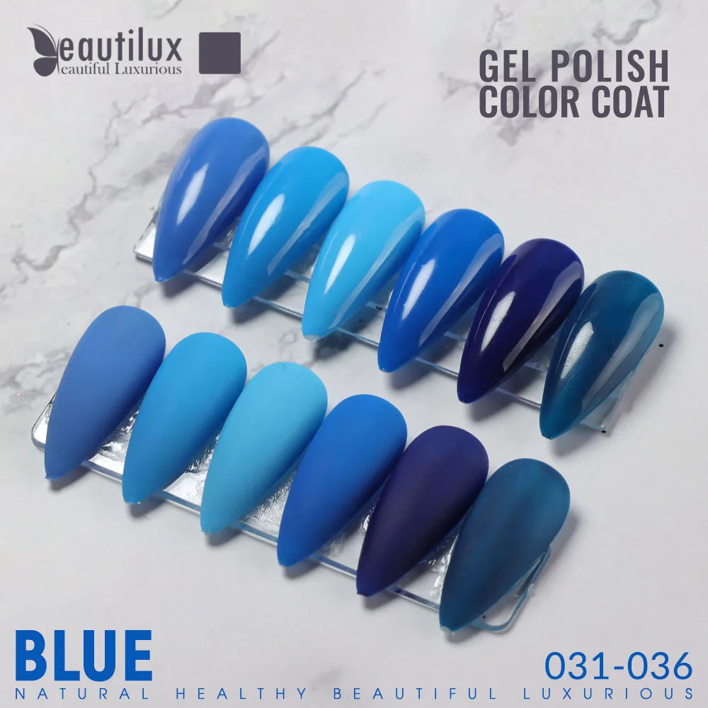 Beautilux Set de Vernis Gel 6pcs / Set x10ml UV LED Soak Off Vernis à ongles Boîte cadeau DIY vernis à ongles semi-permanent