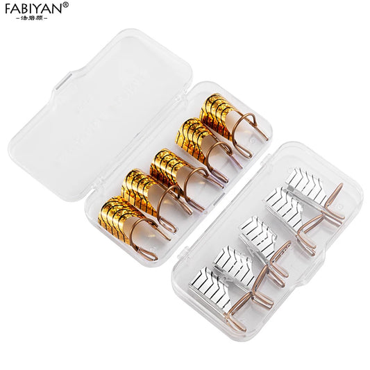 5pcs Guide Extensions C Courbes pour Nail Art Métal Réutilisable