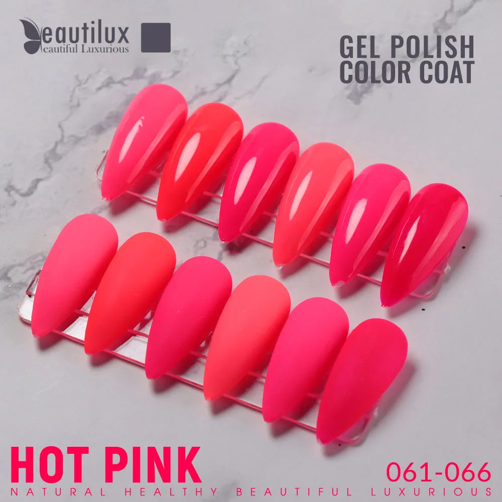 Beautilux Set de Vernis Gel 6pcs / Set x10ml UV LED Soak Off Vernis à ongles Boîte cadeau DIY vernis à ongles semi-permanent