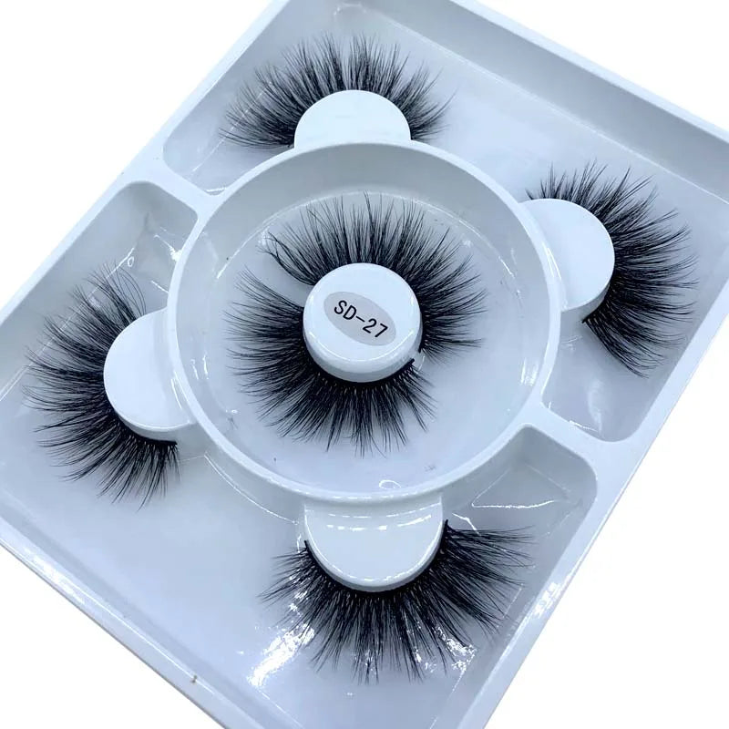 3 Paires Cils Minks 3D – Longs & Naturels