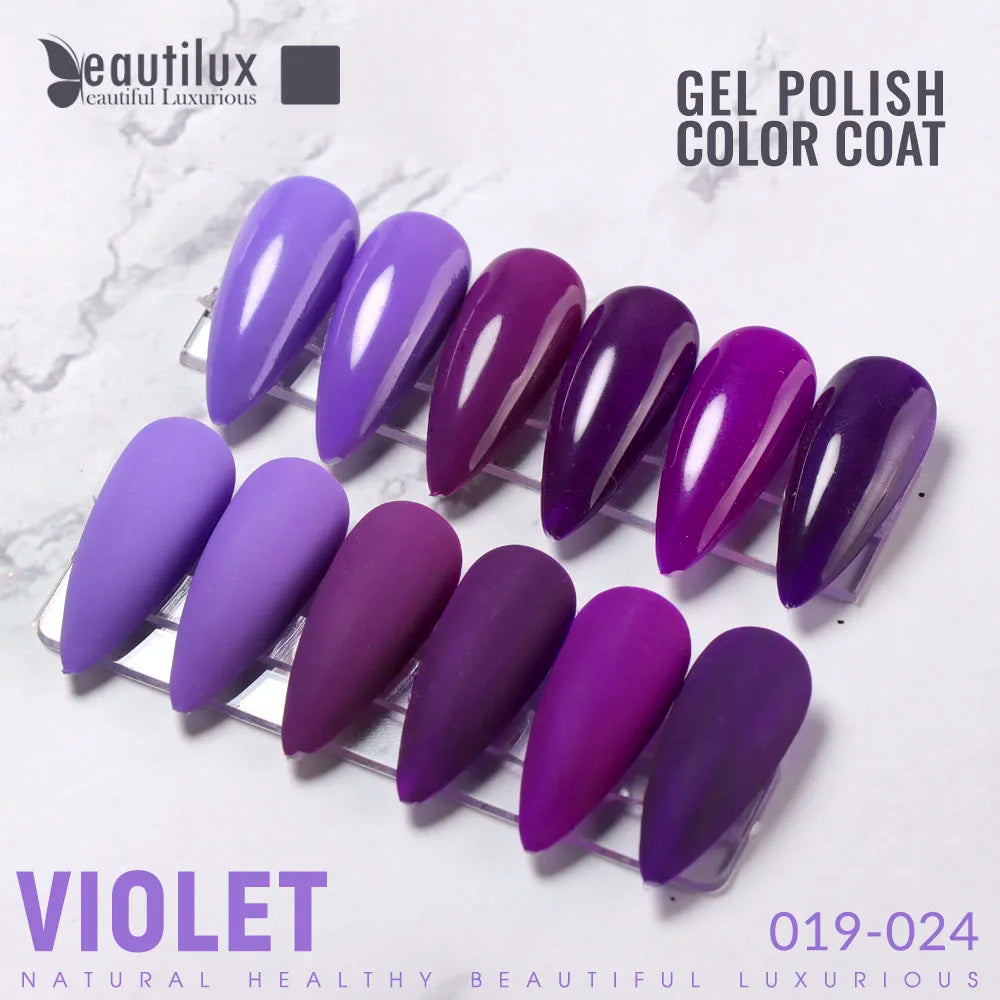 Beautilux Set de Vernis Gel 6pcs / Set x10ml UV LED Soak Off Vernis à ongles Boîte cadeau DIY vernis à ongles semi-permanent