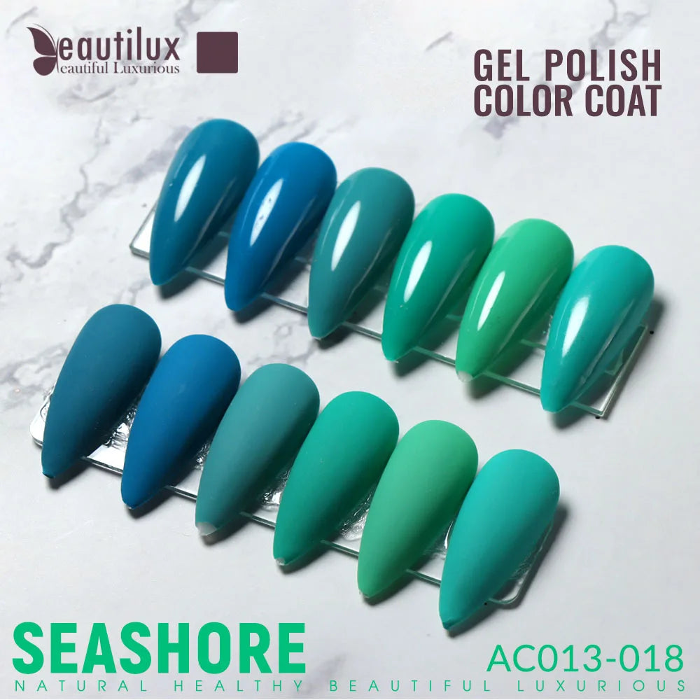 Beautilux Set de Vernis Gel 6pcs / Set x10ml UV LED Soak Off Vernis à ongles Boîte cadeau DIY vernis à ongles semi-permanent