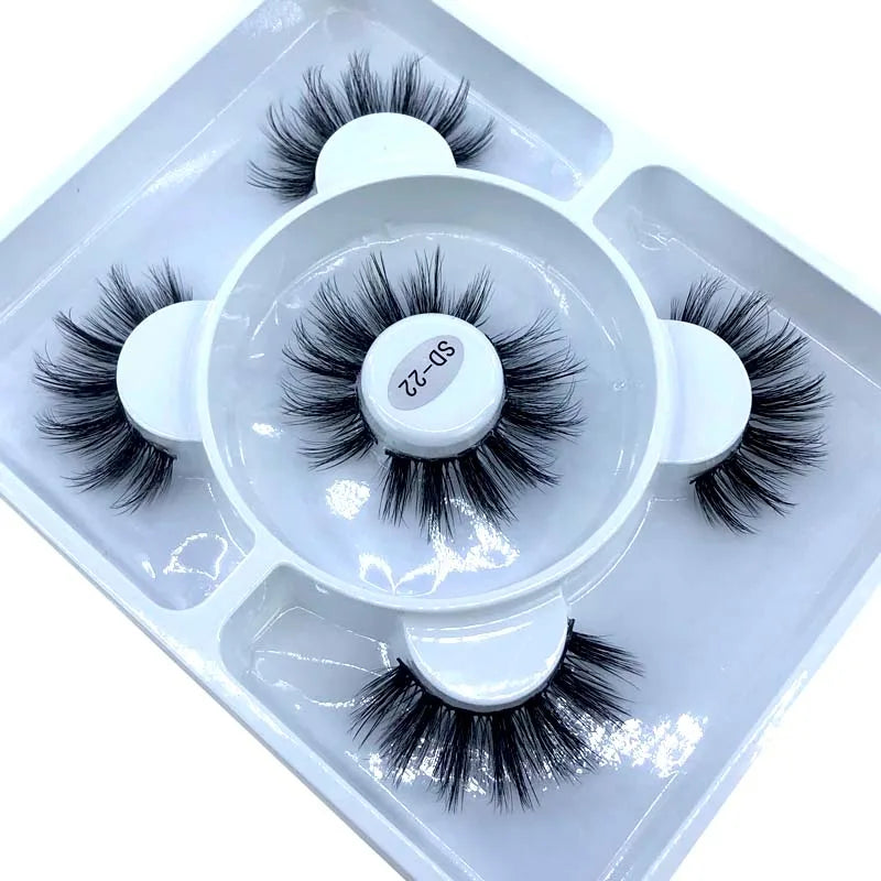 3 Paires Cils Minks 3D – Longs & Naturels