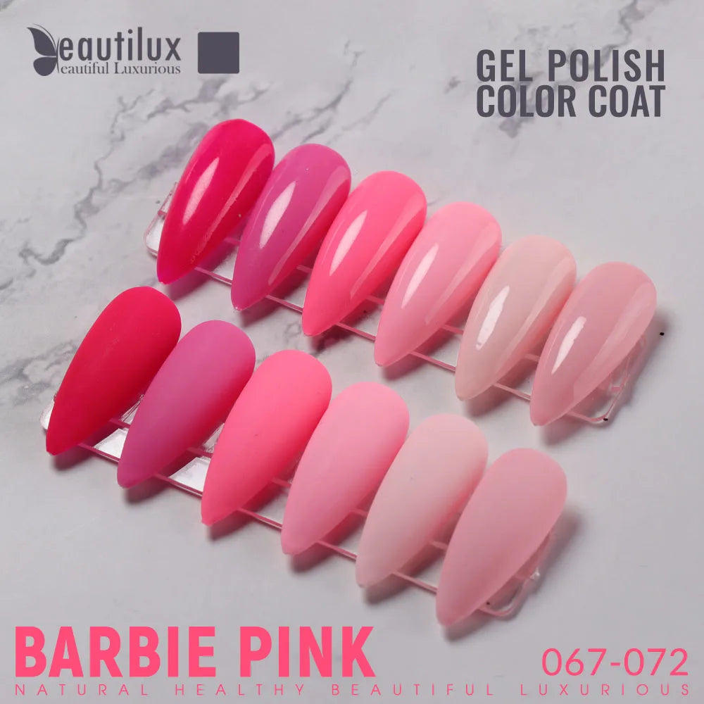 Beautilux Set de Vernis Gel 6pcs / Set x10ml UV LED Soak Off Vernis à ongles Boîte cadeau DIY vernis à ongles semi-permanent