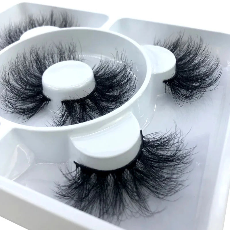 3 Paires Cils Minks 3D – Longs & Naturels