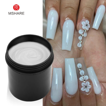 Extension d'ongles Gel UV Led Blanc Clair Lumière Kaki 150ml