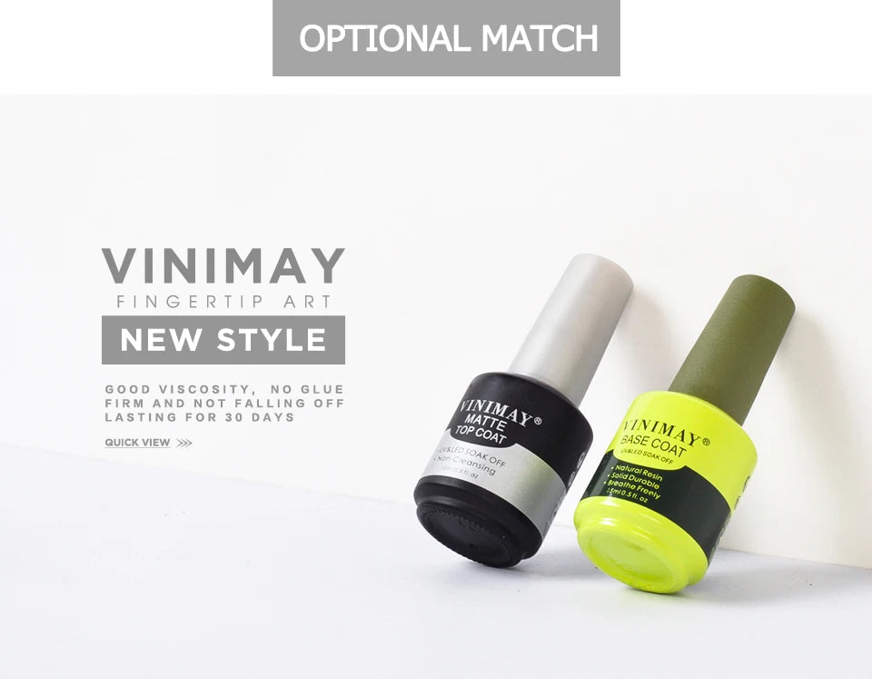 Gel Magic Remover VINIMAY – Base & Top Coat Mat, Vernis Ongles