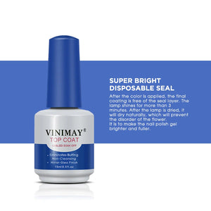 Gel Magic Remover VINIMAY – Base & Top Coat Mat, Vernis Ongles