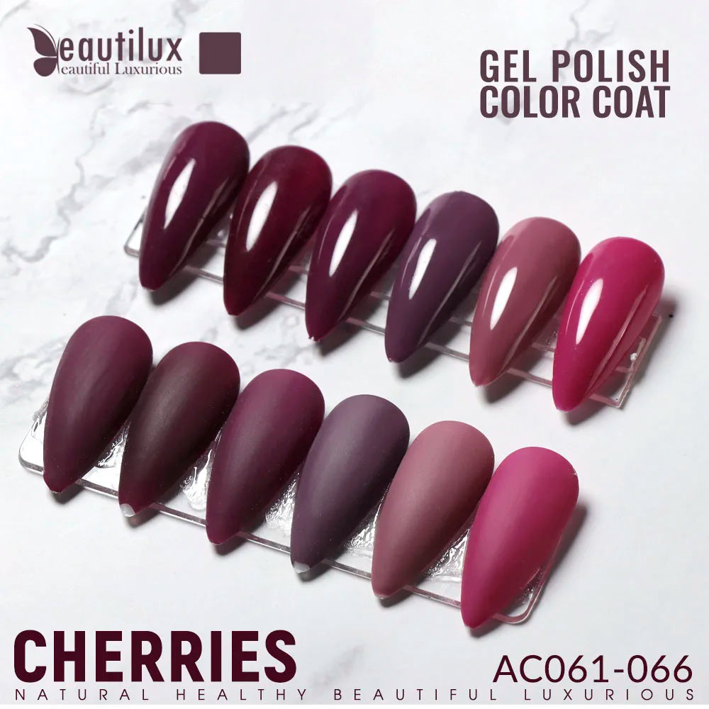 Beautilux Set de Vernis Gel 6pcs / Set x10ml UV LED Soak Off Vernis à ongles Boîte cadeau DIY vernis à ongles semi-permanent