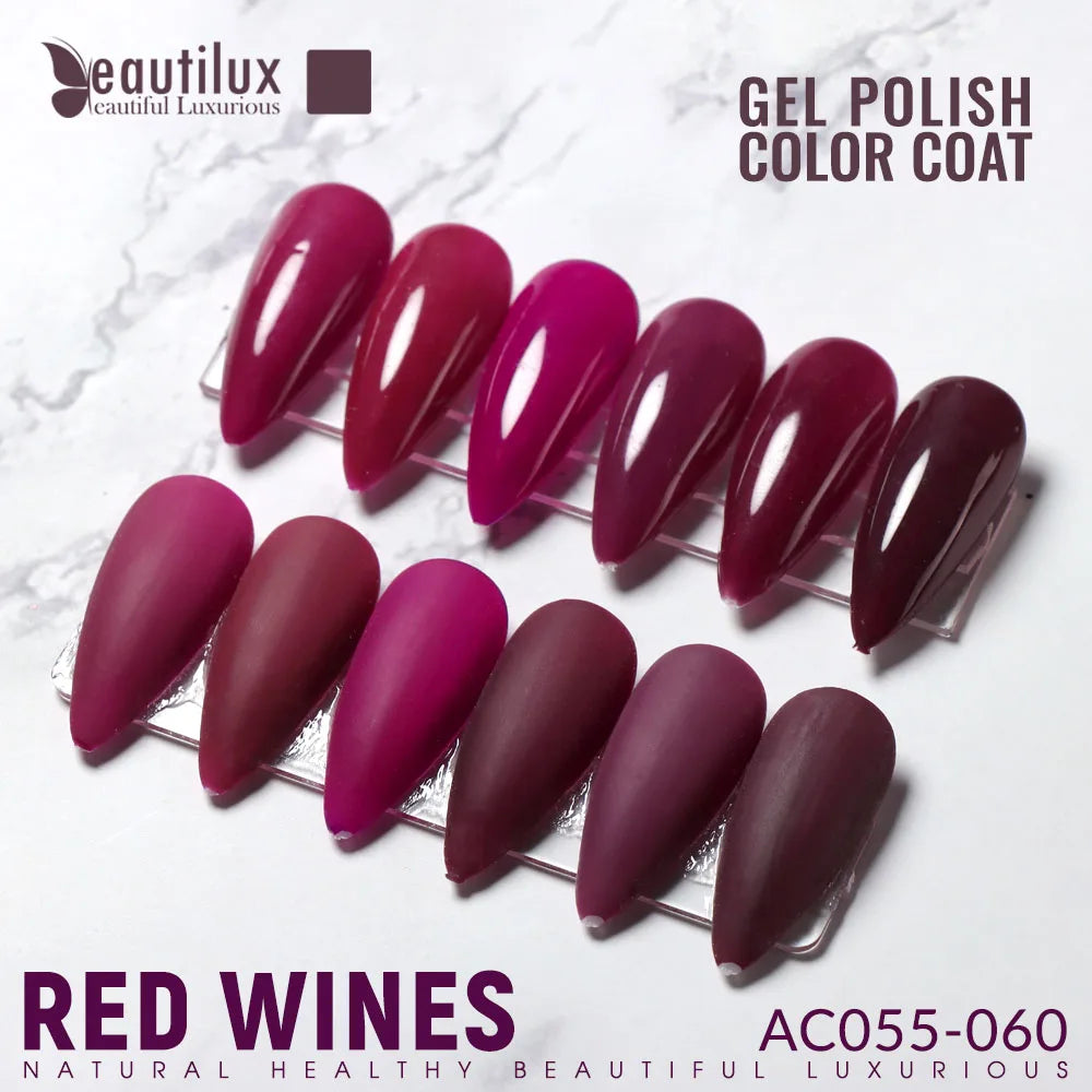 Beautilux Set de Vernis Gel 6pcs / Set x10ml UV LED Soak Off Vernis à ongles Boîte cadeau DIY vernis à ongles semi-permanent