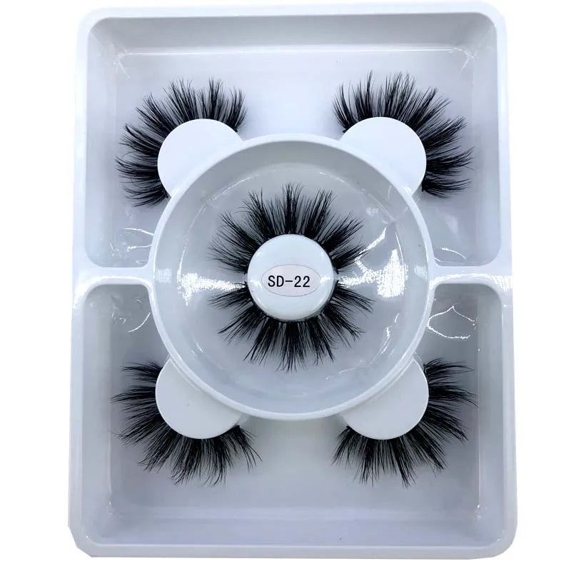 3 Paires Cils Minks 3D – Longs & Naturels