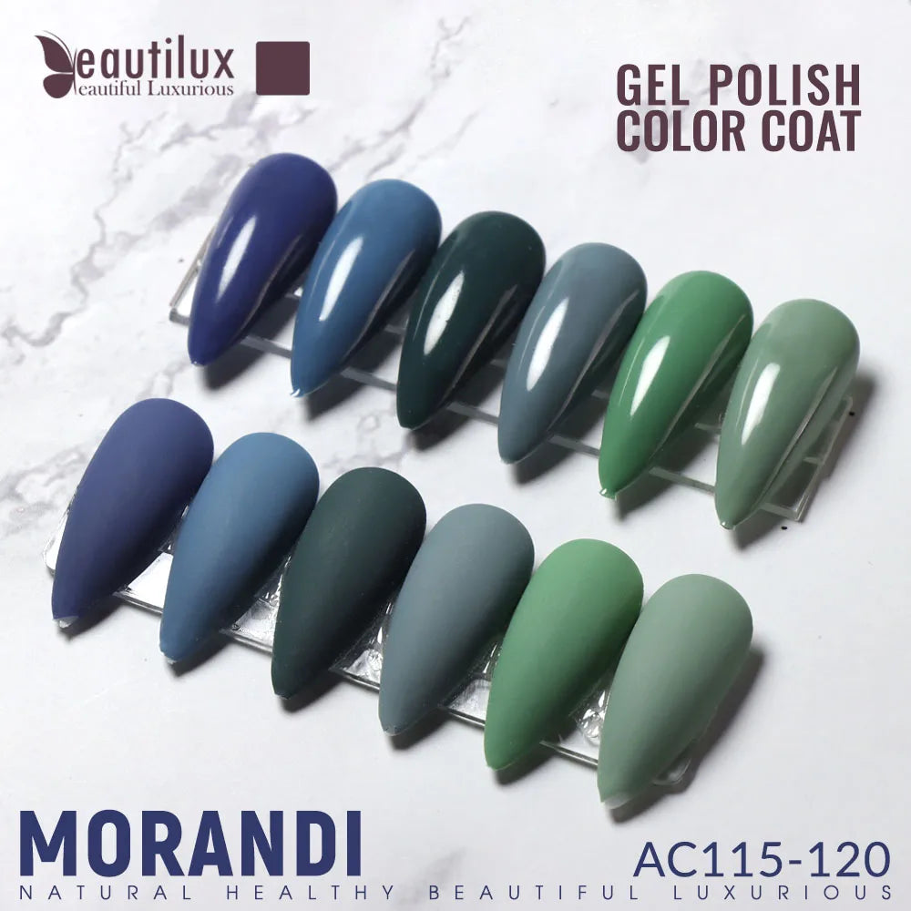 Beautilux Set de Vernis Gel 6pcs / Set x10ml UV LED Soak Off Vernis à ongles Boîte cadeau DIY vernis à ongles semi-permanent