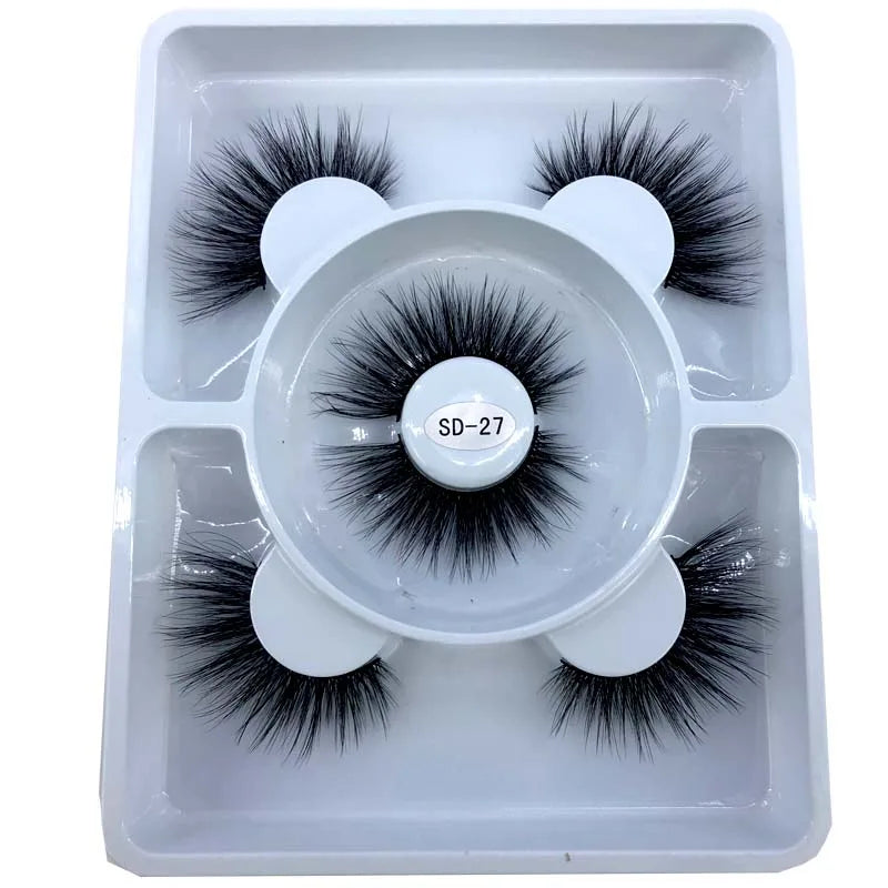 3 Paires Cils Minks 3D – Longs & Naturels