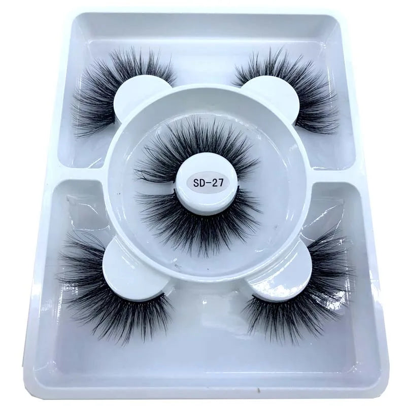 3 Paires Cils Minks 3D – Longs & Naturels