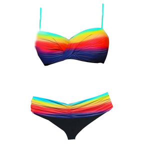 Maillot de bain 2 pièces taille haute