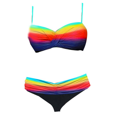 Maillot de bain 2 pièces taille haute