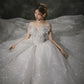 Robe de mariée tube française, robe de mariée principale à grande queue pour la mère