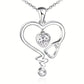 Collier exquis en forme de cœur pour femme