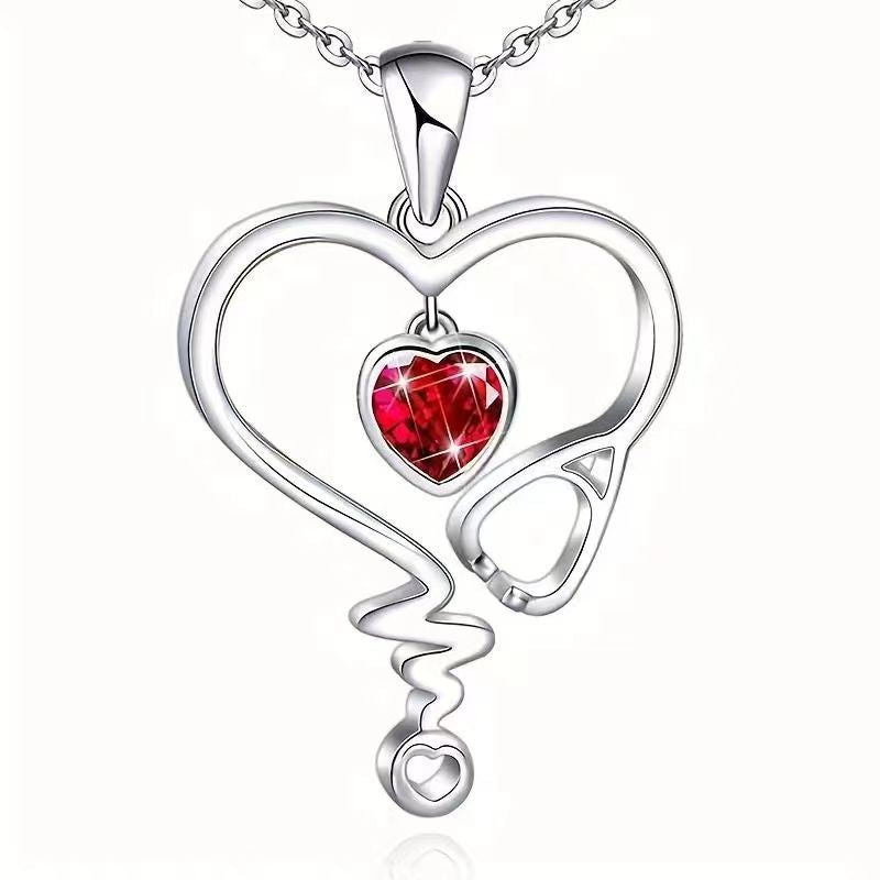 Collier exquis en forme de cœur pour femme