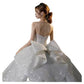 Robe de mariée tube française, robe de mariée principale à grande queue pour la mère