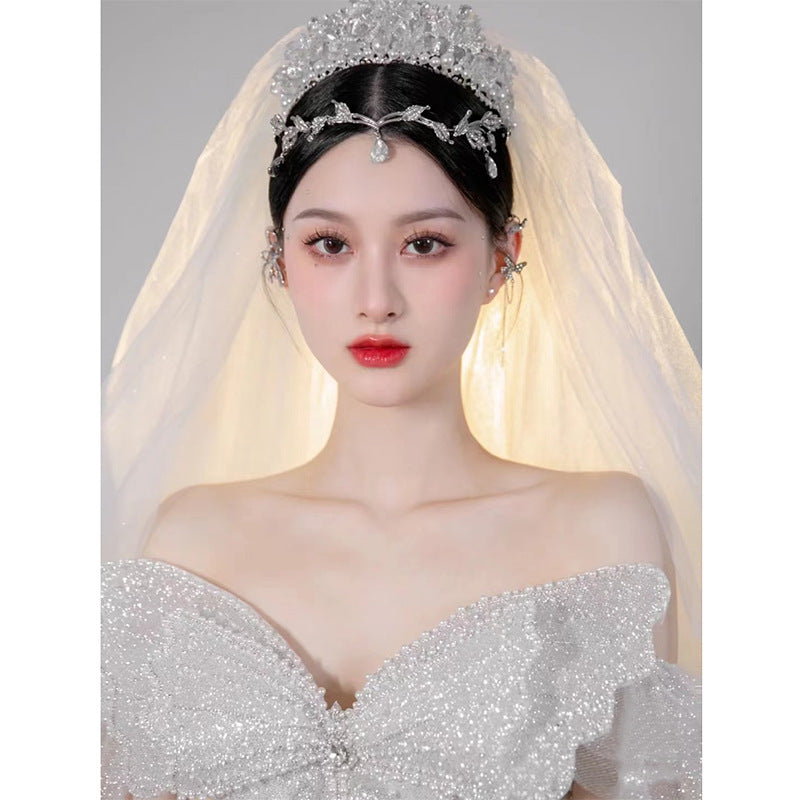 Robe de mariée tube française, robe de mariée principale à grande queue pour la mère