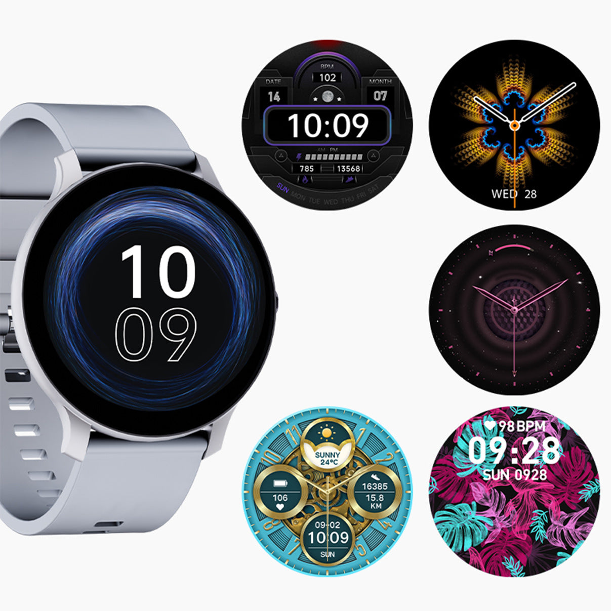 Montre de sport prise de  pression artérielle, oxygène. Bluetooth, appels, jeux, musique, compteur de pas Smart Watch