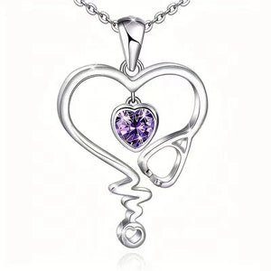 Collier exquis en forme de cœur pour femme