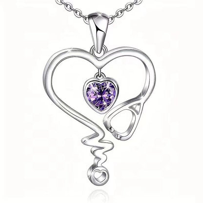 Collier exquis en forme de cœur pour femme